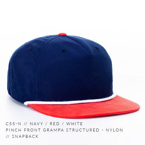 c55-N // Pinch Front - Nylon // Custom Snapback — CAPTUER c55-N // Pinch Front - Nylon // Custom Snapback — CAPTUER